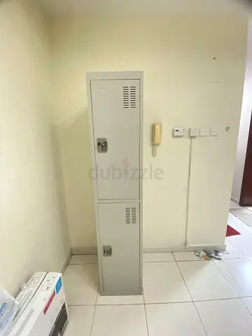 Metal 2-Door Locker Cabinet — Good Condition