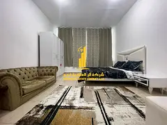 Luxury apartment, second tenant. Spacious. One bedroom, living room, and open balcony. Ajman, Al Ras
