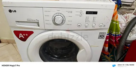 LG Front Load Washing Machine 7kg Direct Drive - Almost new