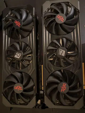 6x PowerColor Red Devil 6700XT Radeon GPUs - Triple-Fan Graphics Cards