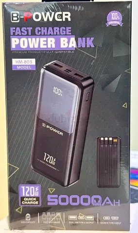B-POWER 5000mAh Fast Charge Power Bank (Model HM-803) - New in Box