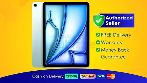 Apple iPad Air (M2), 128GB - 13 Screen - Cellular, Blue - 67548 | Used | 01 Month Warranty | FREE