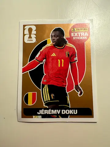 Jeremy Doku Bronze extra sticker panini