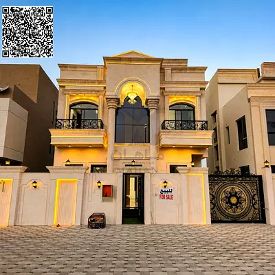 Luxury Classic 6BR Villa for Sale in Al Helio 2, Ajman | Prime Main Road Location | G+1+Roof | Full Stone Facade | 15m Parking | Freehold | Including Registration Fees