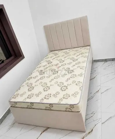 Stylish brand new twin size bed with mattress available Double bed mattress