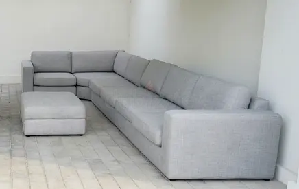 PREMIUM HOME CENTRE 6-SEATER JUMBO MODULAR SOFA + OTTOMAN