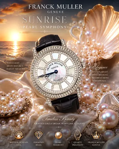 Franck Muller Sunrise Pearl Symphony Diamond Womens Watch