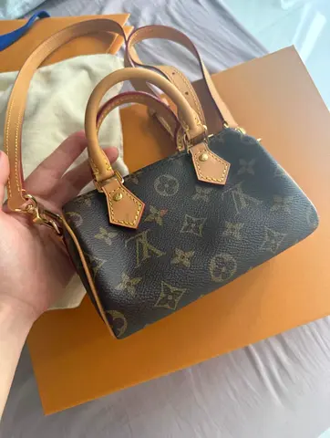 LV Speedy nano cross body bag original