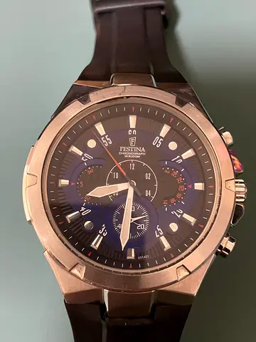 Festina Stainless Steel Sports Watch with Rubber Strap
