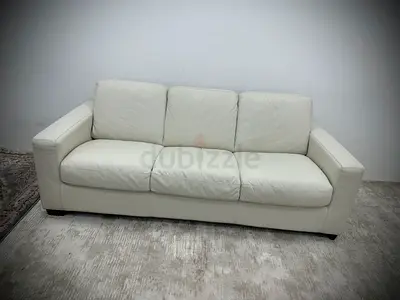 Pure leather Natuzzi sofa bed
