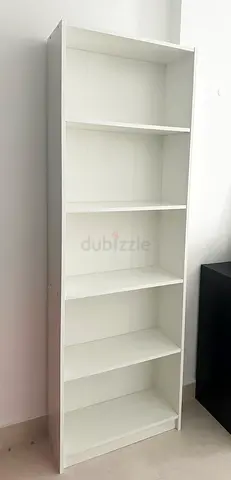 White 5-Shelf Bookcase / Open Bookshelf - Like new