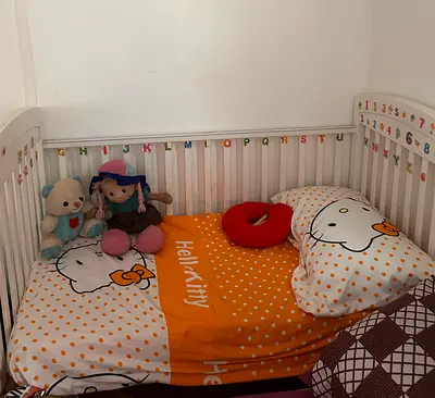 Toddler Crib with Mattress - Good Condition