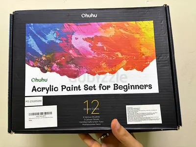 Ohuhu Acrylic Paint Set + Canson Montval Watercolor Sketchbook | Complete Art Starter Kit | Like New