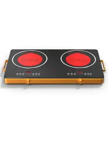 Double Electric Ceramic Hot Plate — Portable 2-Burner Stove