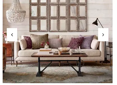 Tallulah Upholstered Sofa- Potter Barn- almost new - 3 to 4 seaters sofa