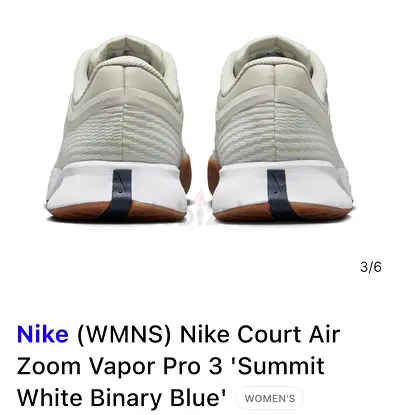 Nike Court Air Zoom Vapor Pro 3 - Womens Size 9.5US (Summit White)