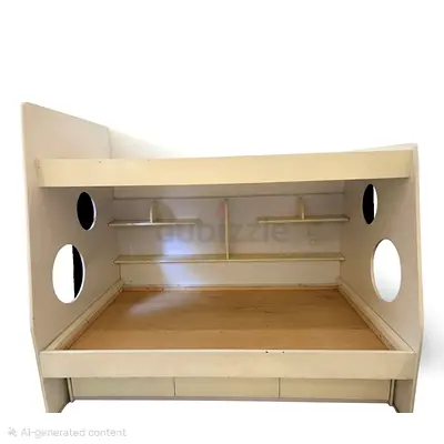 Built-in Display/Entertainment Niche Unit - White Wooden Wall Cabinet