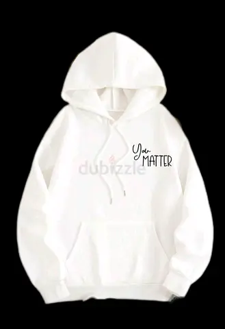 SHEIN EZwear Heart  Slogan Graphic Kangaroo Pocket Drawstring Thermal Lined Hoodie