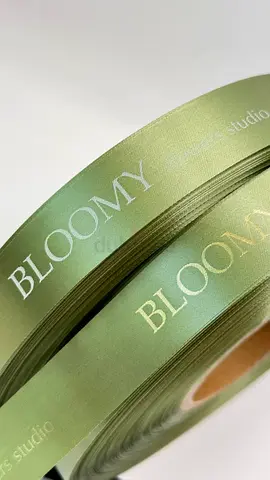 Green Satin BLOOMY Decorative Ribbon Roll - New