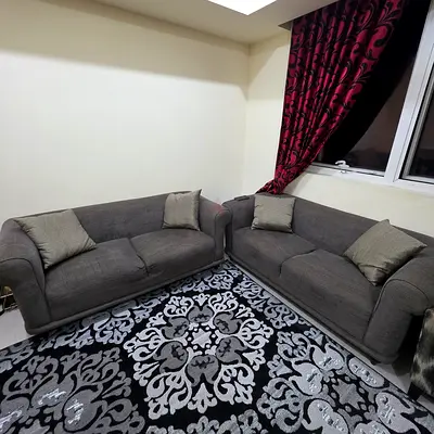 Grey 3-seater and 2-seater Sofa Set with Cushions - Good Condition