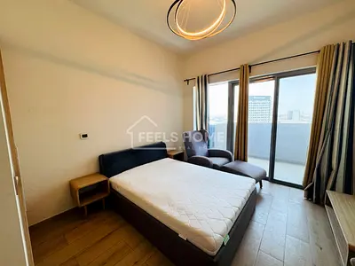 Fully Furnished Studio in Azizi Aura | Chiller Free & Near Metro 52K | 4 Cheques