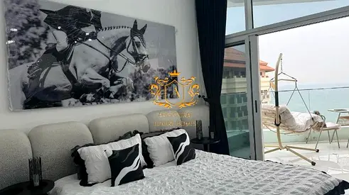 Sea view Modern -Luxury 1BR in Mina Azizi for Rent 129k