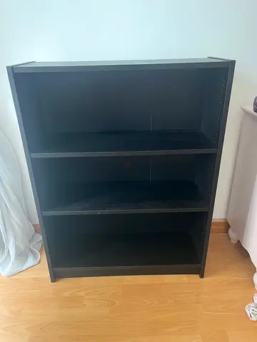 Black 3-Shelf Open Storage Bookcase / Cube Organizer