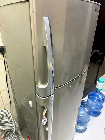 Used Double Door Refrigerator - Top Freezer, Stainless Steel