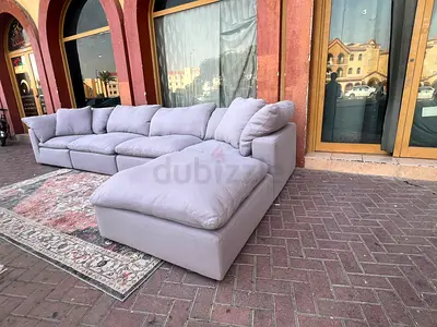 Less then one month old marina home luscious feather filled sofa with footstool