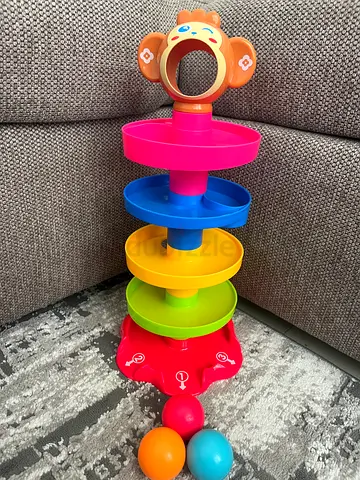 Stacking Ring Cups Baby Toy - Colorful Lion Design, Good Condition
