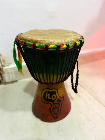 Handcrafted Small Djembe Drum — Decorative  Playable from Africa