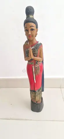 FREE Thai Lady wood carving scalpture | 50cm