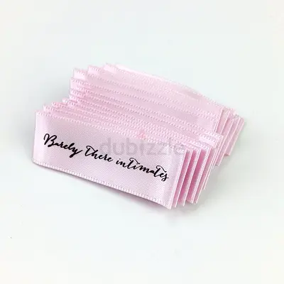 Set of Pink Satin Clothing Labels - Barely There Intimates (New)