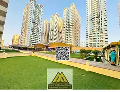 A fully equipped studio apartment with parking and built-in wardrobes in Ajman Towers, one large spa