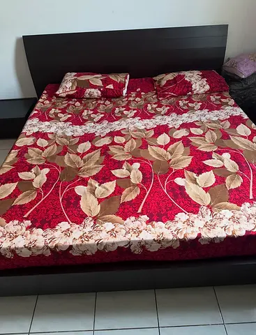 Super king size bed with side tables