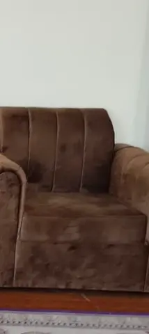 Brown single-seater and three seater  in good condition