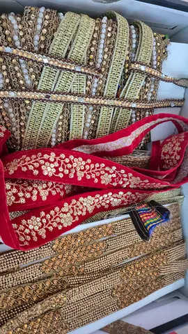 Collection of Decorative Gold Dress Trims and Borders 10 aed per yard