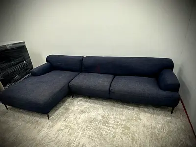 Like new condition the loom collection lshape sofa