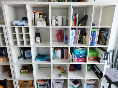 IKEA Kallax 5x5 white shelving unit