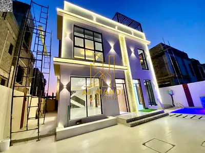 فرصة امتلاك فيلا احلامك تصميم مودرن مع مسبح+روف و شامل رسوم التسجيل قريبة من المسجد و بسعر قابل للتفاوض
