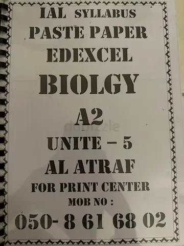 Edexcel IAL Biology Unit 5 Past Paper Book