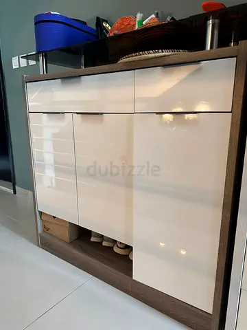 Modern 3-Door Sideboard Cabinet with High-Gloss Finished