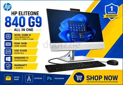 HP ELITEONE 840 G9 ALL IN ONE 14 CORE INTEL CORE I5 13TH GENERATION RAM 16GB DDR5 SSD 512GB NVME M2
