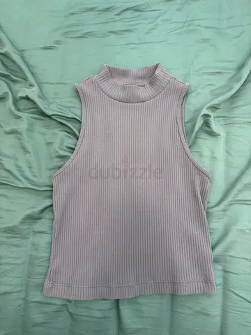 Women’s ribbed grey tank
