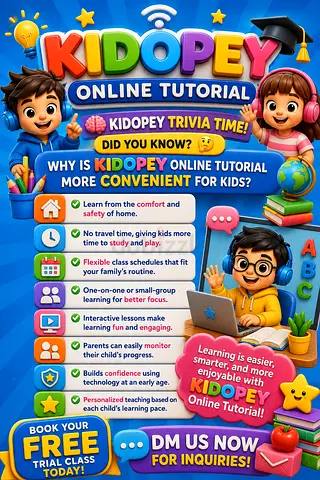 Kidopey Online Tutorial - Kids Learning Poster (Digital Flyer)