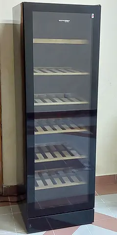 Vestfrost  brand  197 bottles  capcity  latest model black door like new condition wine fridge