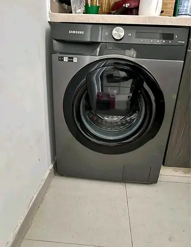 Samsung front load washing machine - good working condition 9 kg gray color free home delivery