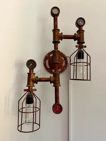 Industrial style wall light