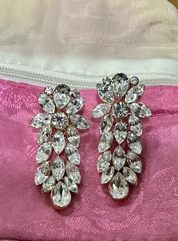 Napier gold-tone crystal drop earrings with Swarovski crystals VINTAGE LEGACY