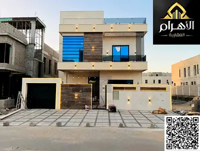 Luxury Villa for Sale – Al Helio 2 | Prime location opposite Ajman City Centre (Azha Mall); a unique opportunity to own a villa with super-deluxe fini
